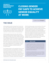 Closing Gender Pay Gaps to Achieve Gender Equality at Work